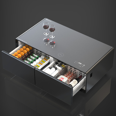 Mesa de café inteligente con luz de la atmósfera LED y cargador USB Otro tipo de refrigeración