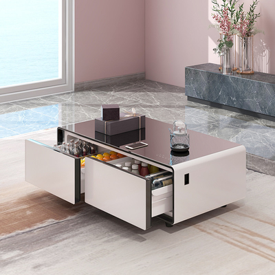 Refrigerador inteligente de mesa de café con temperatura de doble zona y termostato ajustable