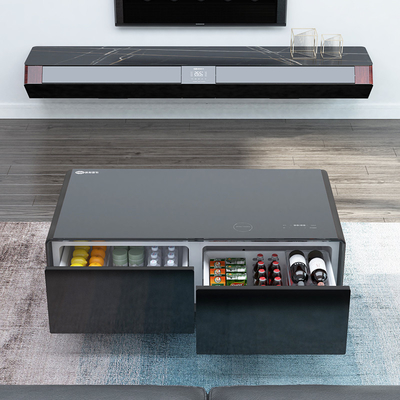 Mesa de café inteligente con luz de la atmósfera LED y cargador USB Otro tipo de refrigeración