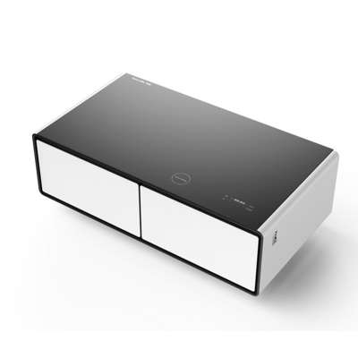 Hotel Multifunccional de carga inalámbrica doble USB Smart Mesa de café con puerta de cajón