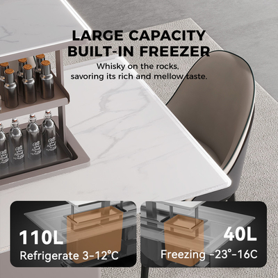 1232*465*791mm Tamaño del cuerpo del refrigerador Mesa de barras de mármol multifuncional para el comedor moderno