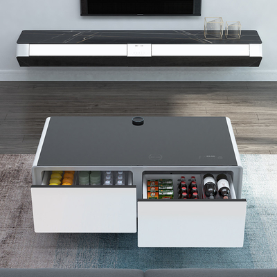 Refrigerador de cajones de refrigeración doble USB con reproductor de audio incorporado y carga inalámbrica