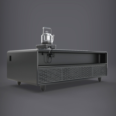 Tabla de café LED moderna y negra con refrigerador de 135L y cargador de teléfono
