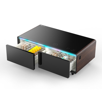 Muebles para el hogar Mesa de café inteligente con altavoz incorporado nevera Cartón de metal sin doblar