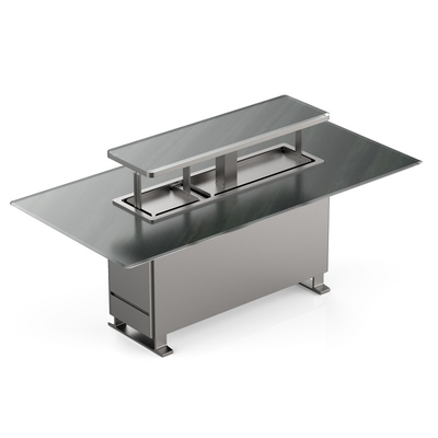 Consola superior de mármol moderno Base de acero inoxidable Mesa de comedor para muebles de comedor