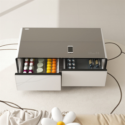 Mesa de café inteligente Primst 2024 Mini Refrigerador con dos cajones de refrigeración