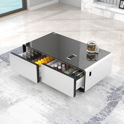 Mini Refrigerador Inteligente Refrigerador de mesa de café con sistema inalámbrico de carga y refrigeración