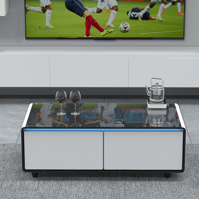 Muebles modernos de salón de lujo Mesa de café con nevera inteligente y cajón de refrigeración
