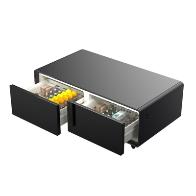 Muebles modernos de salón de lujo Mesa de café con nevera inteligente y cajón de refrigeración