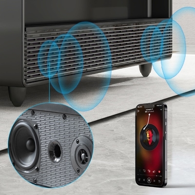 Muebles para el salón de la casa moderna Mesa de café de vidrio con función congelada Mini nevera