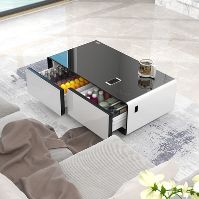 Mini refrigerador de altura ajustable con carga inalámbrica USB y diseño moderno