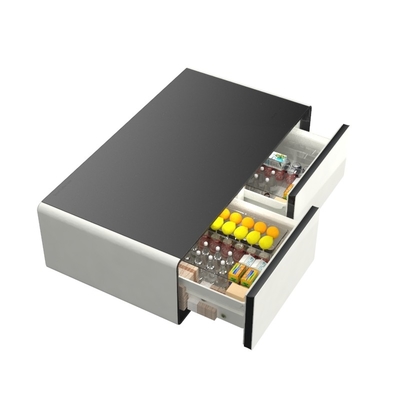 Inicio Muebles General Refrigerador de mesa de café inteligente con refrigerador incorporado