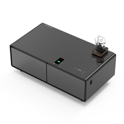 Refrigerador de mesa de música moderna inteligente con cajones de reproductores de música y almacenamiento de muebles