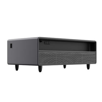 Tabla de café de vidrio templado moderno con cajones de la nevera para el salón Muebles de casa