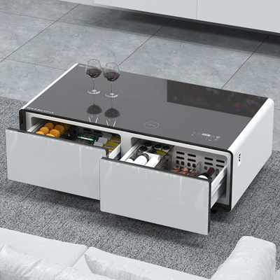 Refrigerador inteligente de doble zona con función de carga de teléfono USB y cajón refrigerado