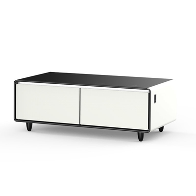 2024 Muebles de sala de estar Mesa de café inteligente con carga inalámbrica y pantalla táctil