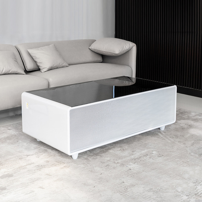 2024 Muebles de sala de estar Mesa de café inteligente con carga inalámbrica y pantalla táctil