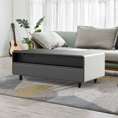 75W Primero hogar moderno Smart Refrigerador Altavoz Mesa con cajón de enfriador Cargador USB Carga inalámbrica