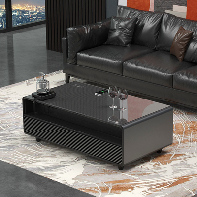 Muebles de sala de estar Mesa de café con altavoces nevera y función de carga inalámbrica
