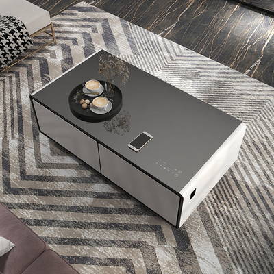 Muebles de vida moderna 75W Mesa de café con refrigerador pequeño multifuncional