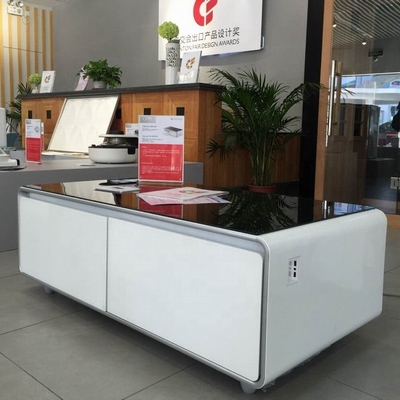 Impresión 3D Muebles inteligentes modernos Refrigerador de mesa de café con reproductor de música y cargador de teléfono