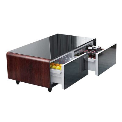 Primer refrigerador comercial pequeño Smart Coffee Table para bebidas y sistema de refrigeración