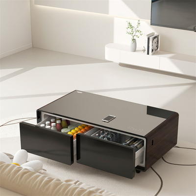 Refrigerador comercial inteligente de doble puerta de 75W para muebles de sala de estar y dormitorio