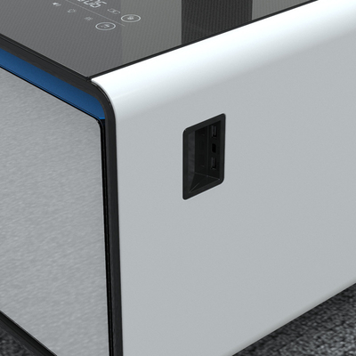 Refrigerador inteligente de mesa de café con temperatura de doble zona y termostato ajustable