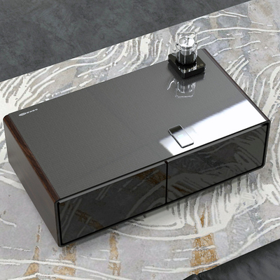 Refrigerador inteligente y moderno para el salón de estar y mesa de té para muebles domésticos convenientes