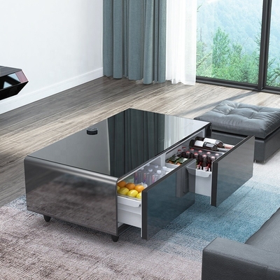 Muebles para el hogar elegantes Mesa de café multifuncional con refrigerador de muebles inteligentes