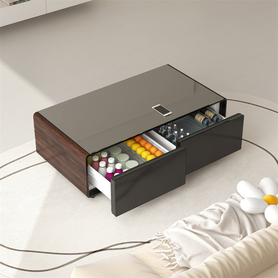 Muebles de dormitorio Centro de metal Mesas de café con cajón Salón moderno de lujo