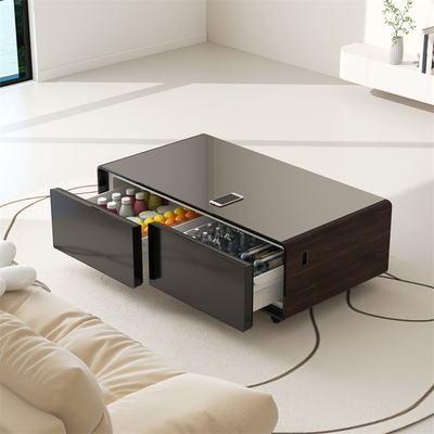 Muebles de dormitorio Centro de metal Mesas de café con cajón Salón moderno de lujo