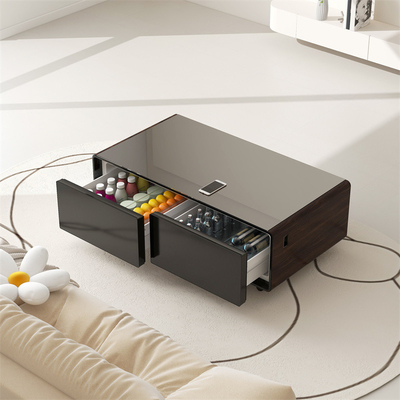 Muebles de dormitorio Centro de metal Mesas de café con cajón Salón moderno de lujo
