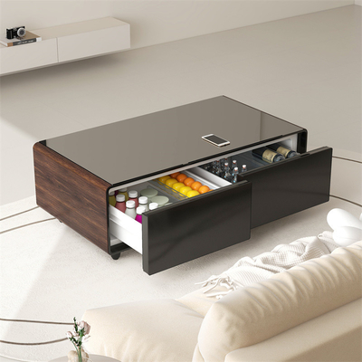 Muebles de dormitorio Centro de metal Mesas de café con cajón Salón moderno de lujo