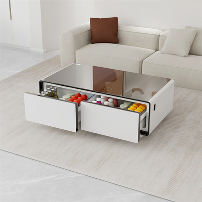 Grado 3 de eficiencia energética 135L Refrigerador multifuncional Mesa de café para hogares inteligentes