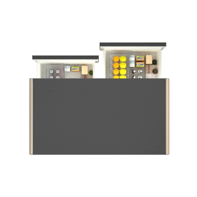Cargador inalámbrico Mesa de café Muebles inteligentes modernos con reproductor de música y refrigerador