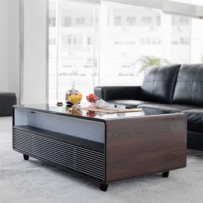 Mesa de café inteligente de estilo moderno con capacidad de refrigerador de 135L y refrigerador de puerta doble