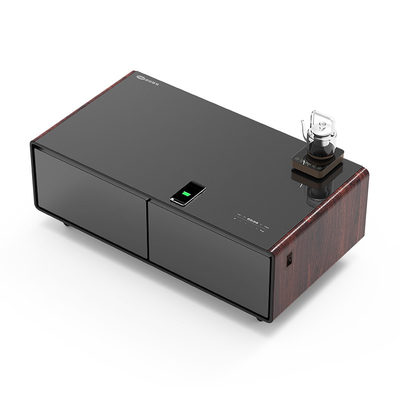 Refrigerador inteligente de 60W con carga inalámbrica USB y zonas de doble temperatura