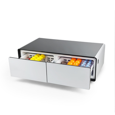 Transforma tu sala de estar con esta mesa de café y cajón de refrigeración multifuncional
