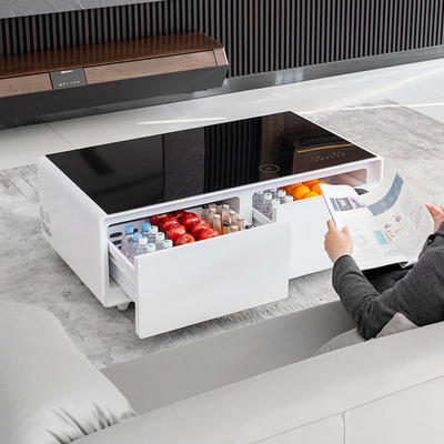 Muebles de sala de estar Mesa de café moderna con fuente de energía eléctrica y características inteligentes