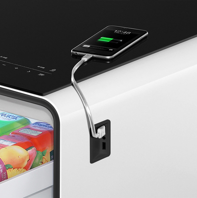 Refrigerador de mesa de café multifuncional de carga inalámbrica con molde privado y potencia de 75W