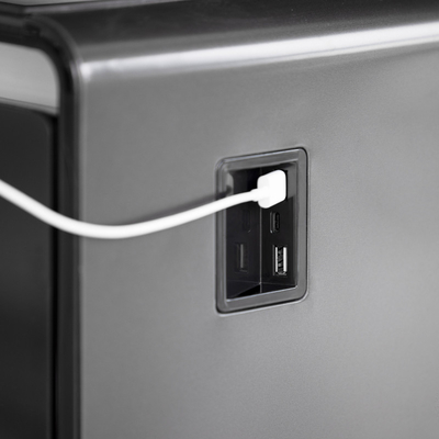 Refrigerador de mesa de café multifuncional de carga inalámbrica con molde privado y potencia de 75W