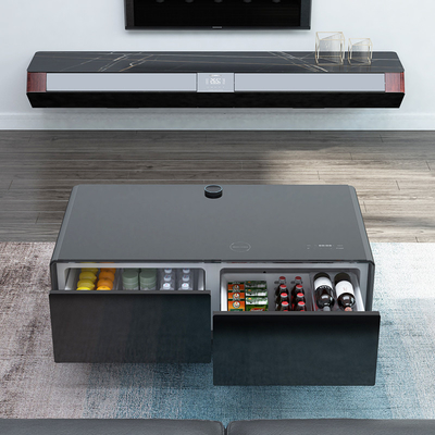 Refrigerador inteligente de capacidad de 100-149L con carga inalámbrica y mesa de puerto USB tipo-C