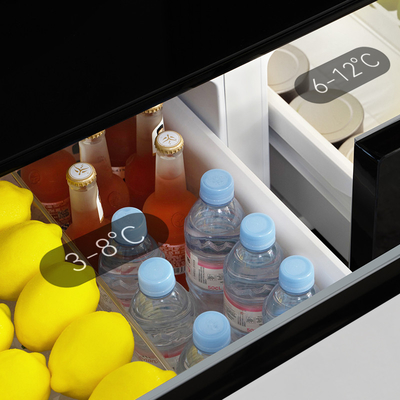 Refrigerador inteligente de capacidad de 100-149L con carga inalámbrica y mesa de puerto USB tipo-C