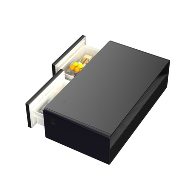 Mesa de café inteligente de lujo vidrio templado pantalla táctil altavoz de música 135L refrigerador