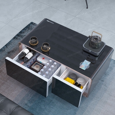Muebles de salón Mesas inteligentes con dos cajones Carga inalámbrica y puertos USB