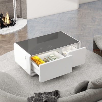 Cargador inalámbrico Cargador USB Smart Refrigerador de mesa Material principal Acero Vidrio templado Plástico