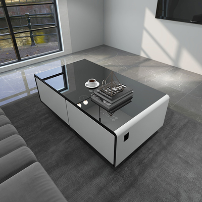 Mesa de café inteligente dedicada a la oficina con reproductor de música y pantalla táctil de color personalizable