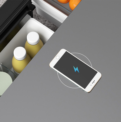 Estilo de diseño moderno muebles inteligentes refrigerador de vino con mesa de café multifuncional