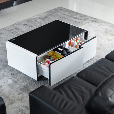 Mini refrigerador de vino y gabinete 93L 36 botellas Black Steel Electronic Drawers